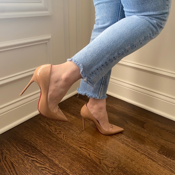 CHRISTIAN LOUBOUTIN Patent Leather Pointed-Toe Pumps Size: 8 | IT 38 - Picture 5 of 11